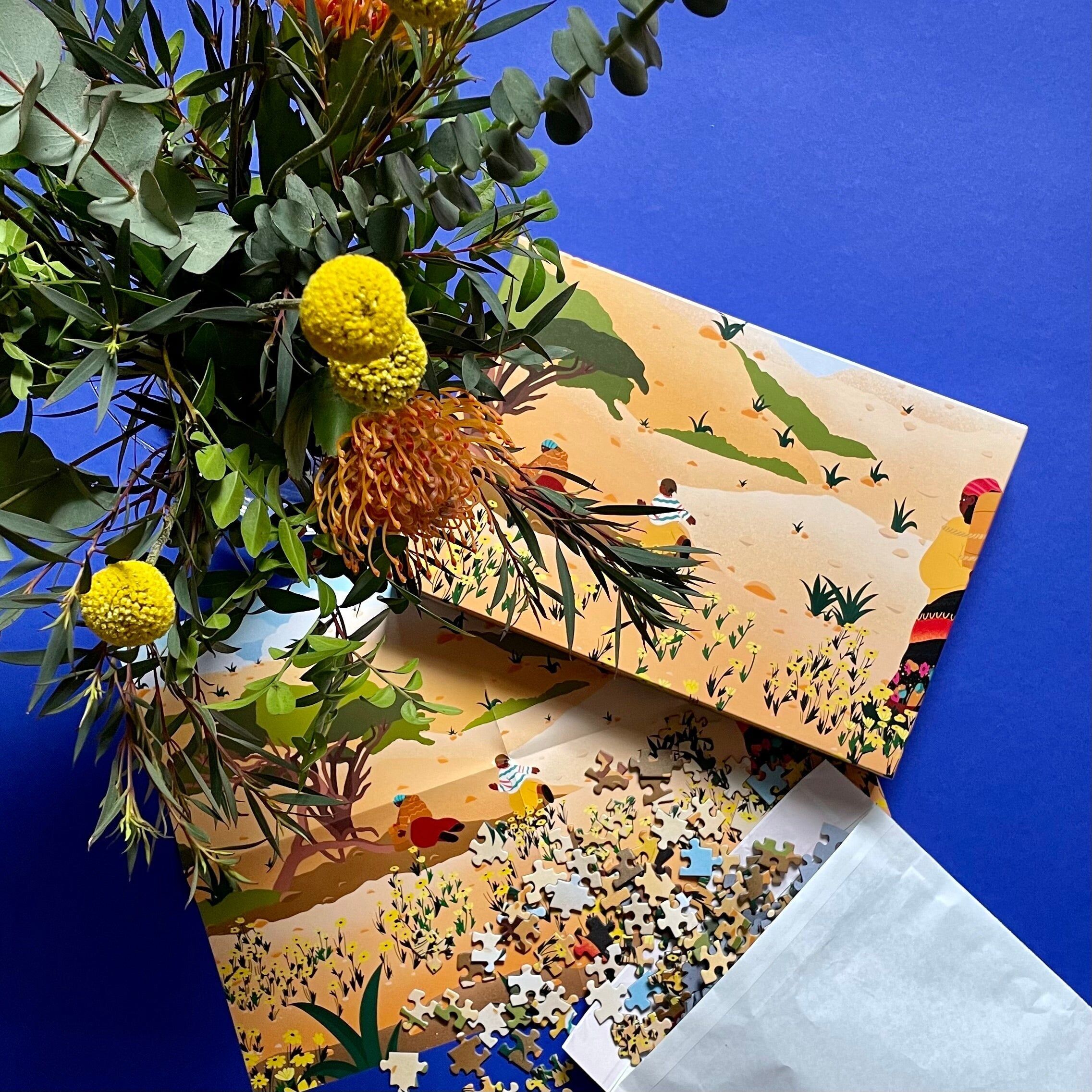 Puzzle delle donazioni "Cielo e sabbia".