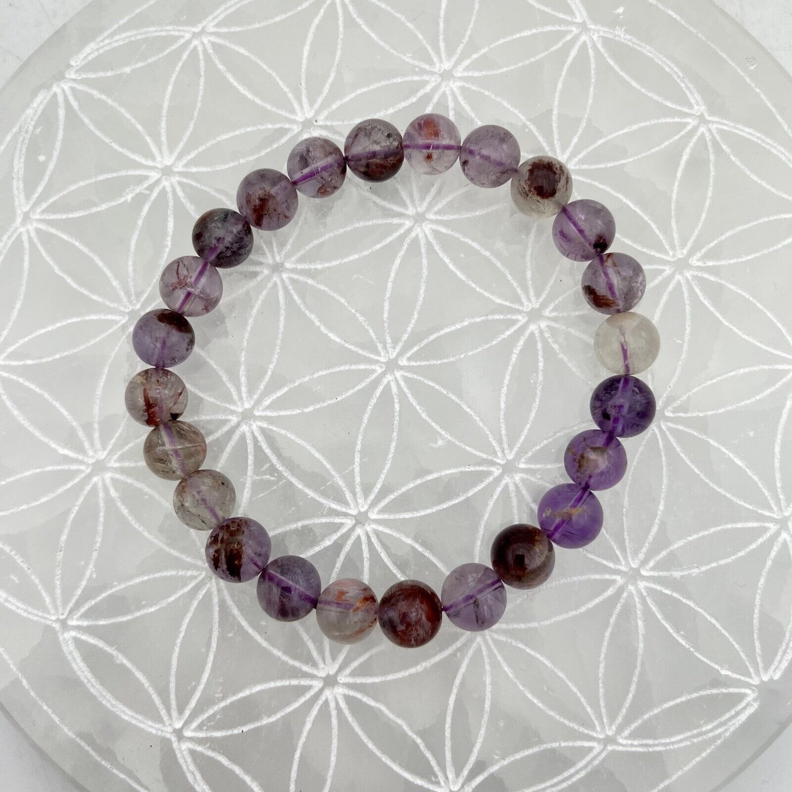 Armband - Phantom Amethyst / Super Seven (8 mm)