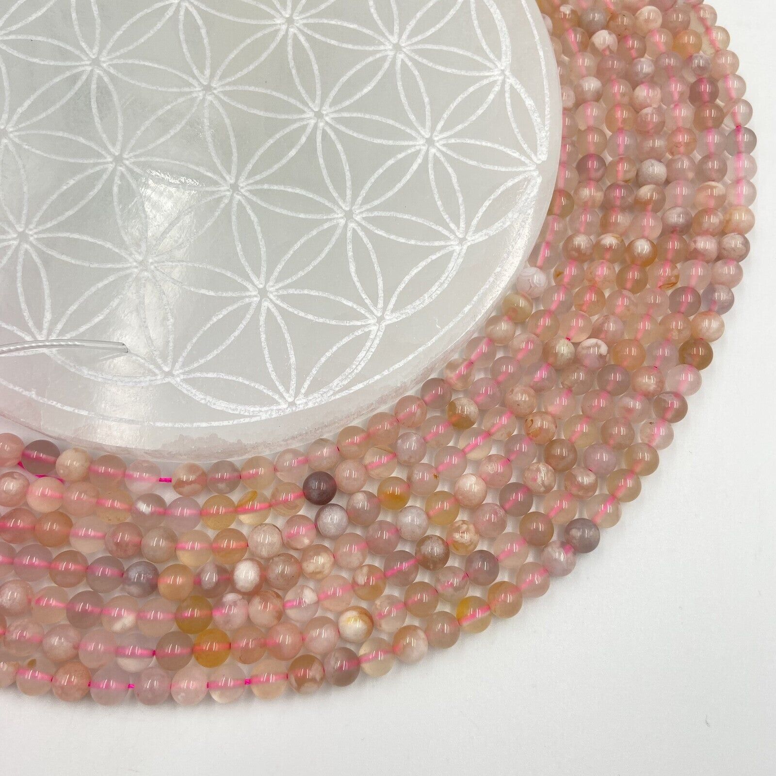 Reihe - Blütenachat / Sakura (6 mm)