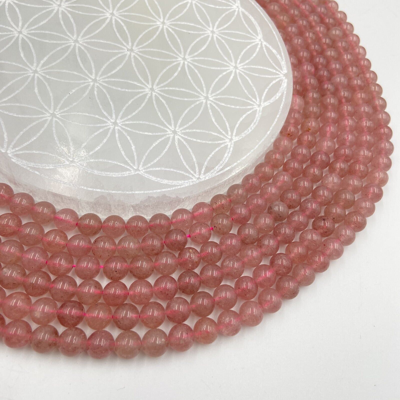 Rank - Quartz Strawberry "Morango" / Hematoid (8 mm)