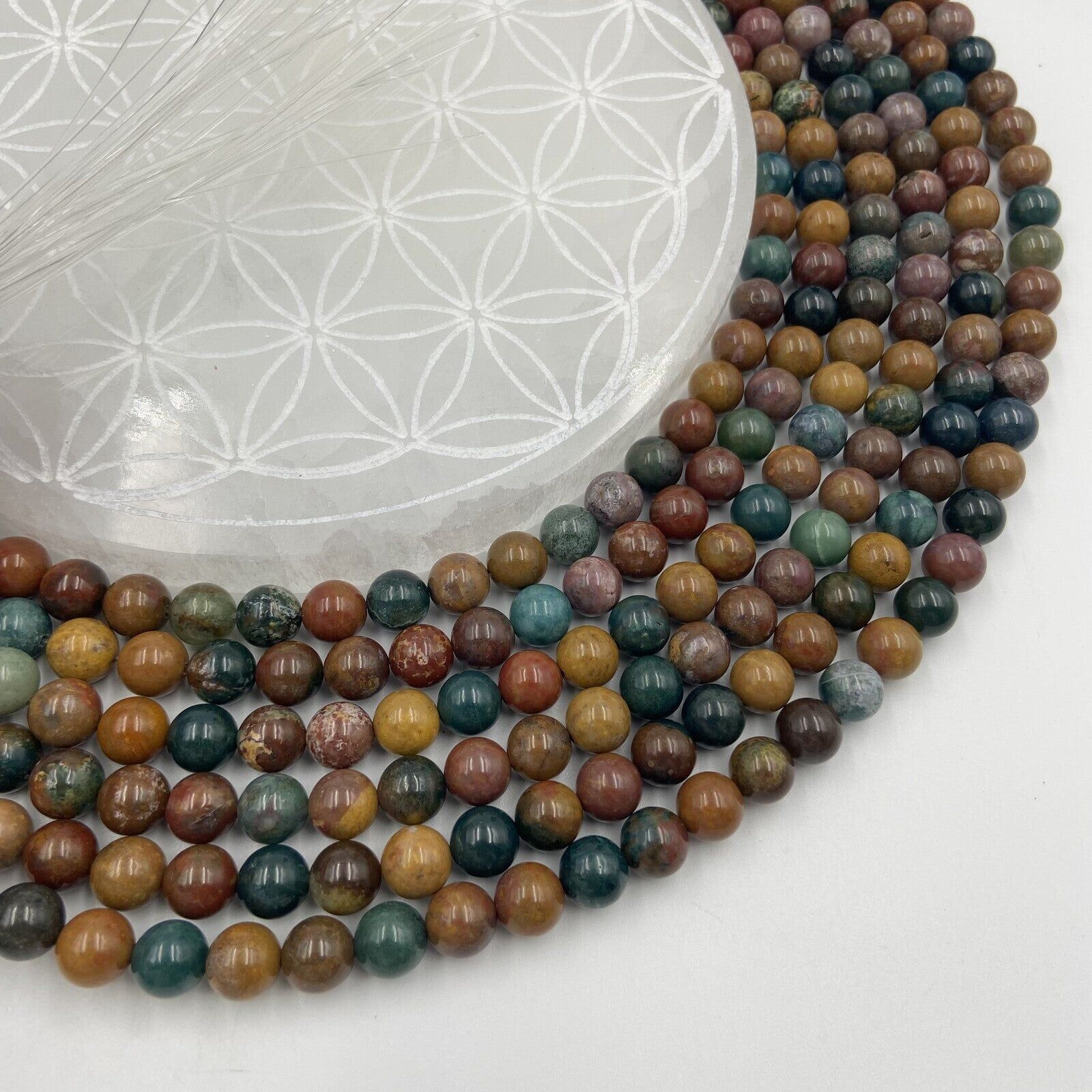 Rang - Jaspe Polychrome / Océan (8 mm)