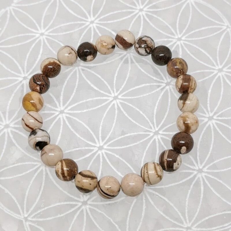 Bracelet - Jaspe Zèbre (8 mm)