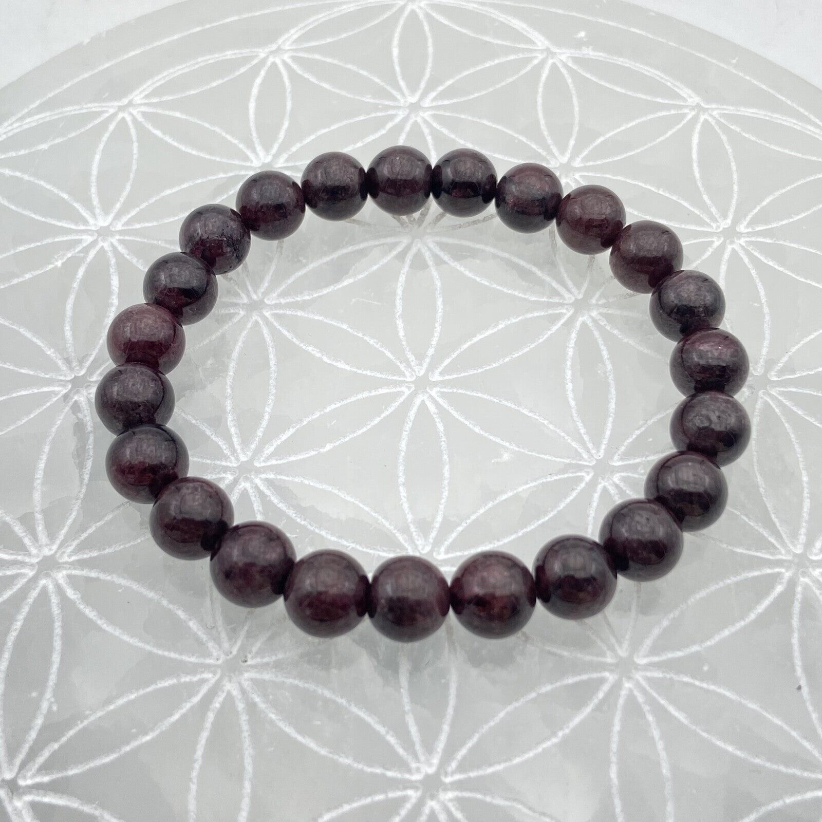 Bracelet - Grenat (8 mm)