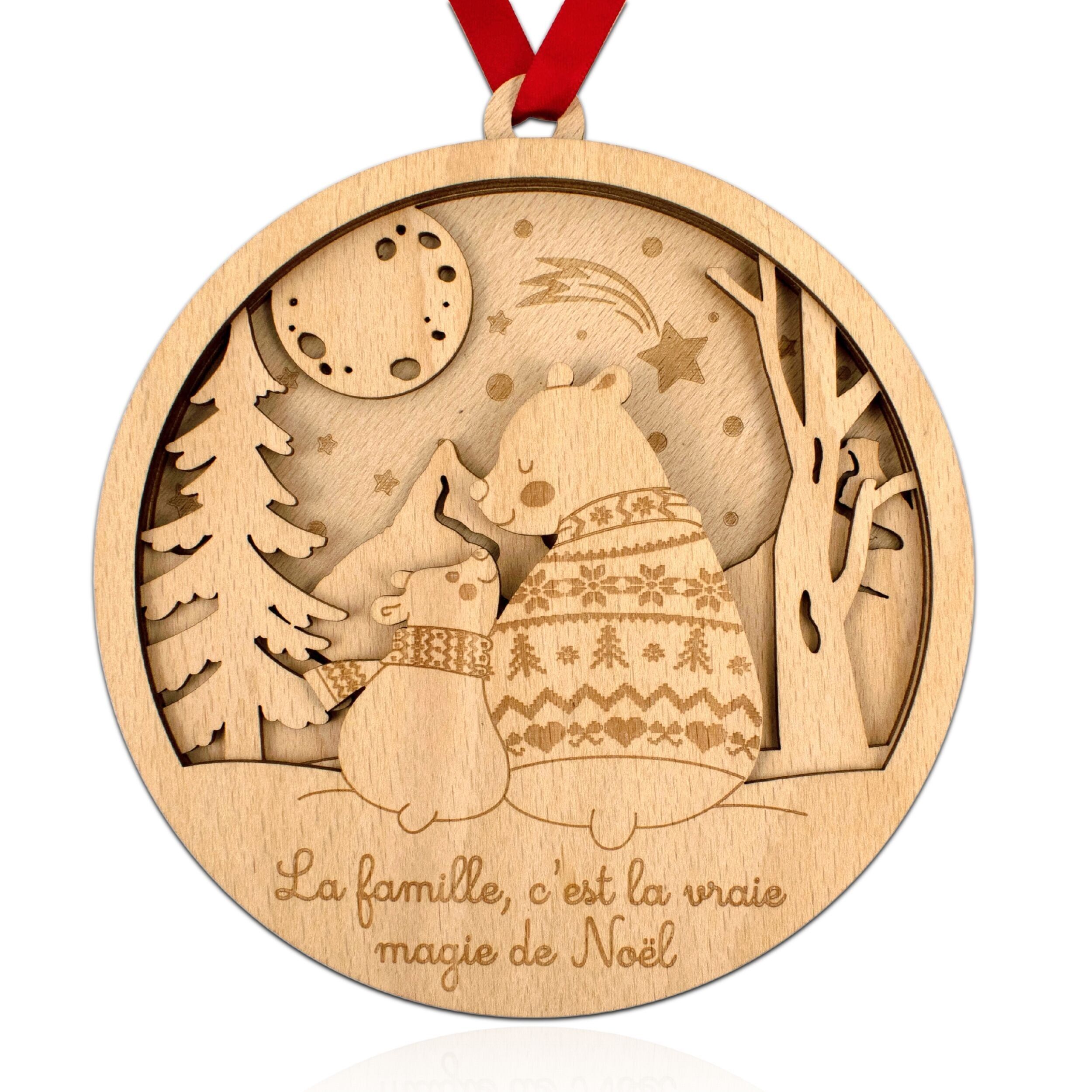 Maxi-Weihnachtskugel „Bärenfamilie“ – Weihnachtsdekoration – Geschenkidee zu Weihnachten