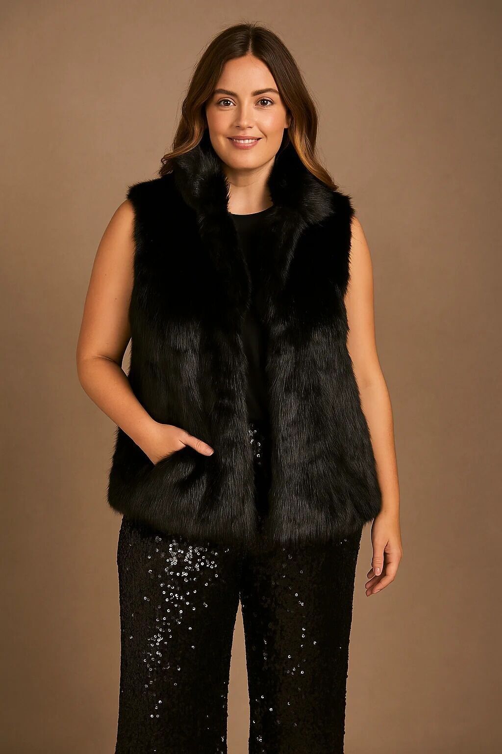 Luxurious Faux Fur Gilet