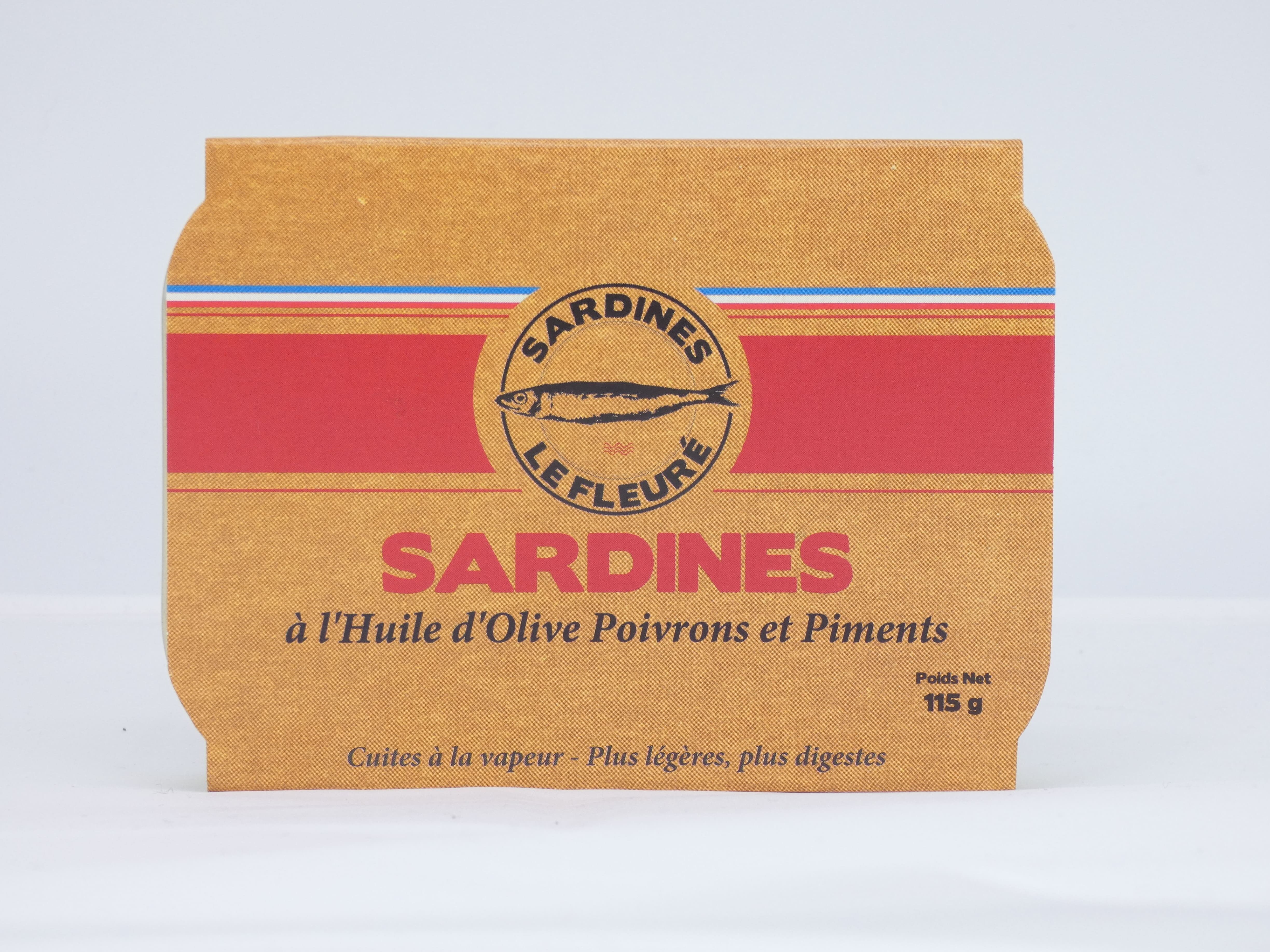 Sardinen in Olivenöl, Paprika und Chilischoten (Konserven)