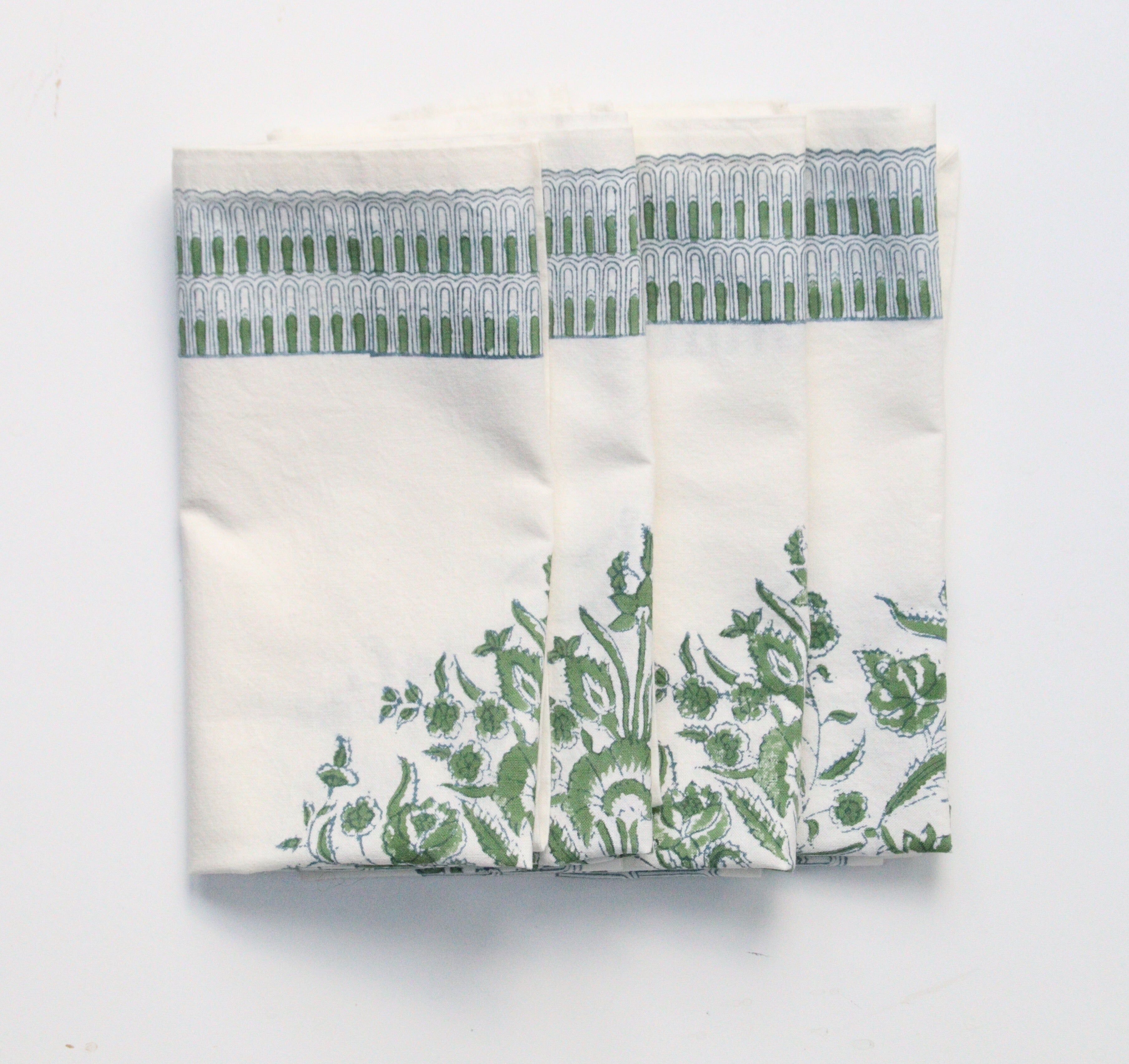 Servietten | 4er-Set | Varmala-Grün