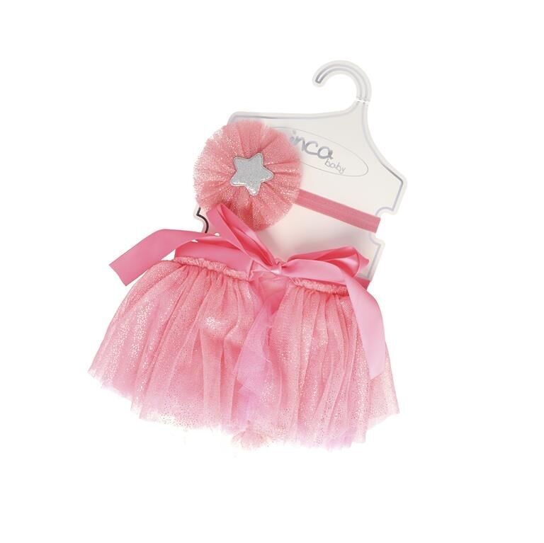 Baby Bubblegum Pink Tutu and 3 Elastic Hair Ties Set