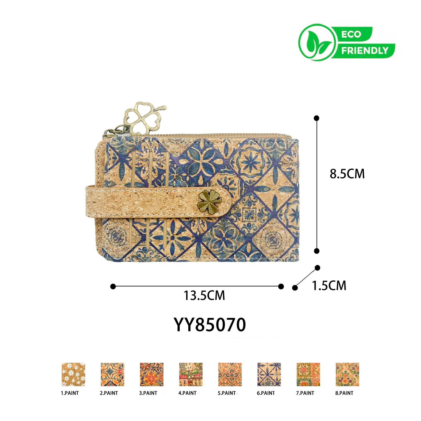 Umweltfreundlicher Kork-Kartenhalter für Damen mit B2B-Fach