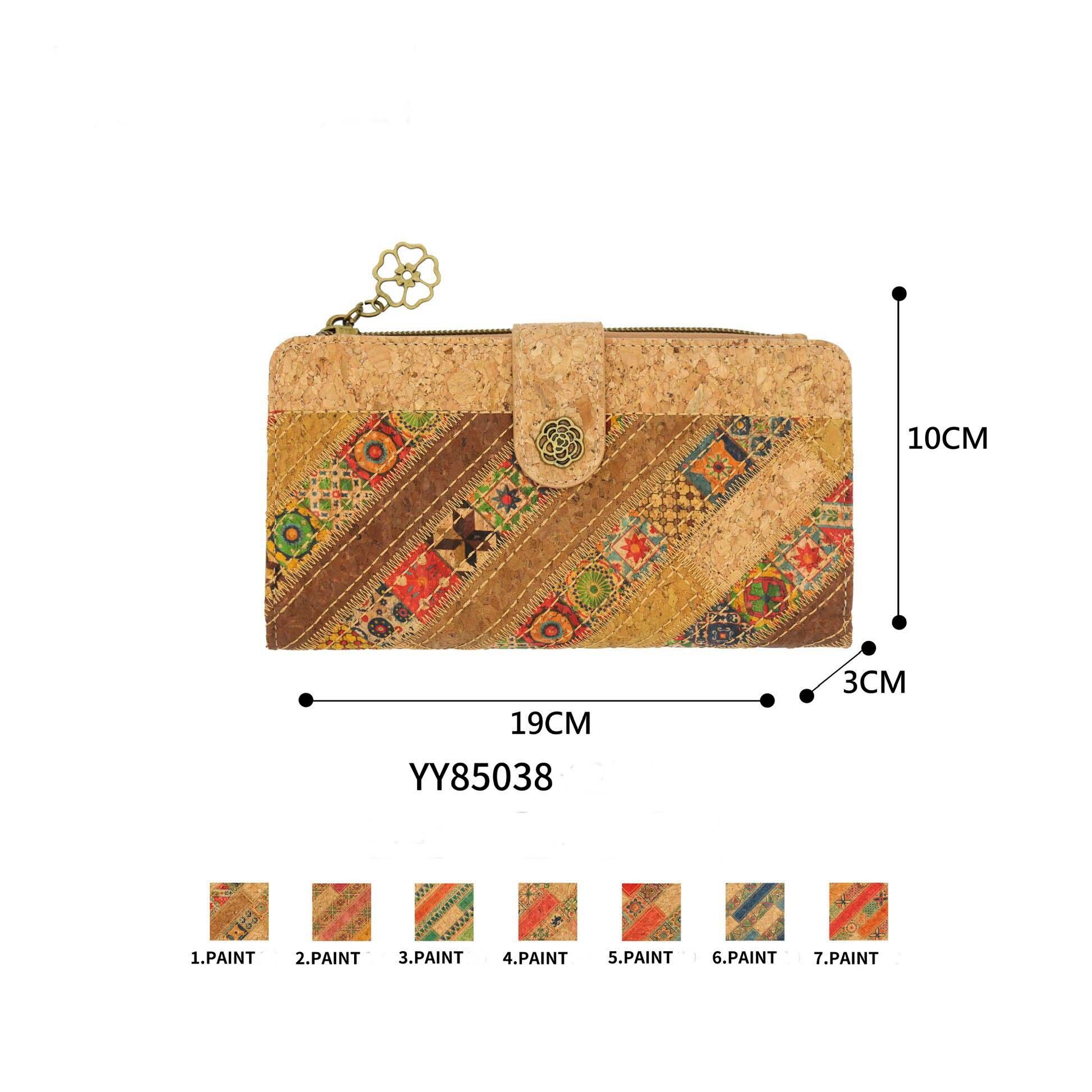 Portafoglio da donna in sughero ecologico con mini patta