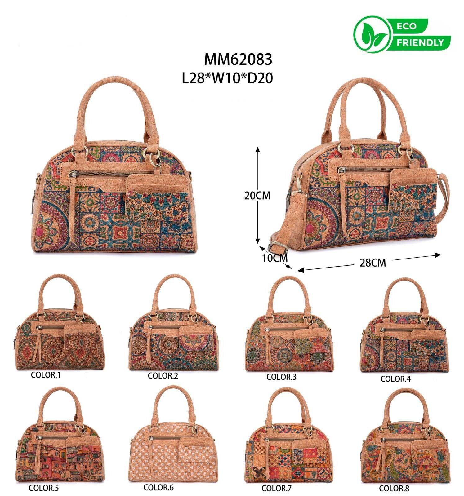 Borsa da viaggio ecologica in sughero con tasca frontale