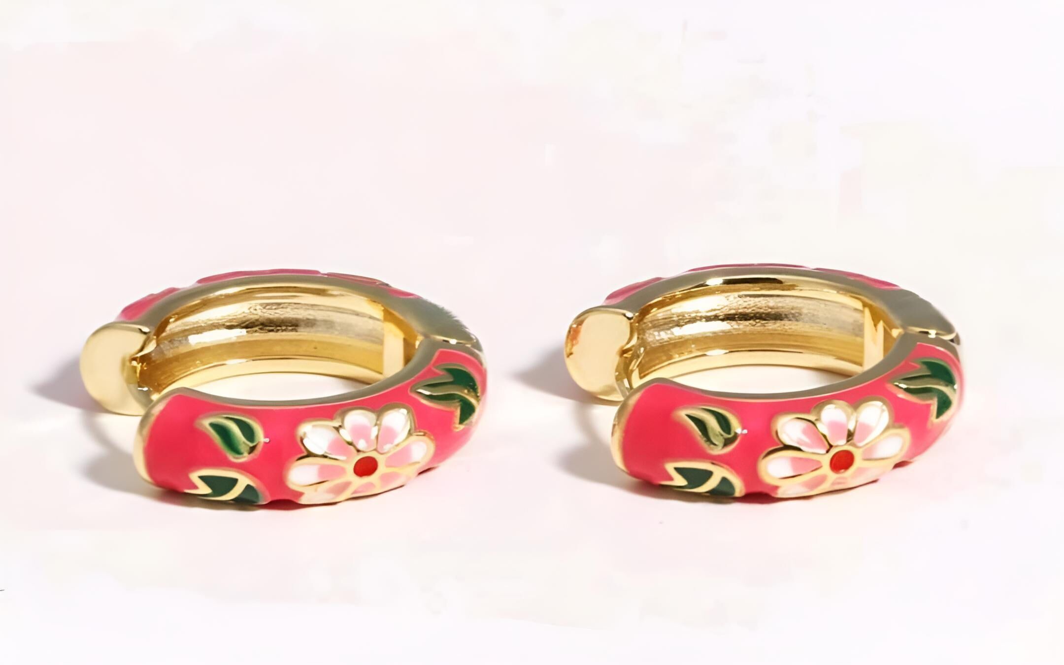 Bohemian floral hop earrings