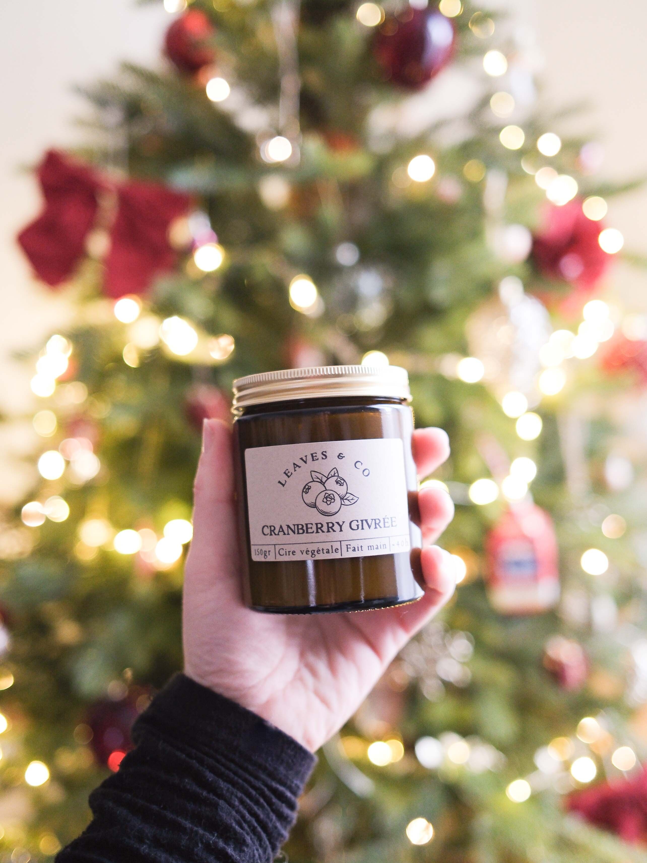 Gefrostete Cranberry – Duftkerze im bernsteinfarbenen Glas, Weihnachtskollektion