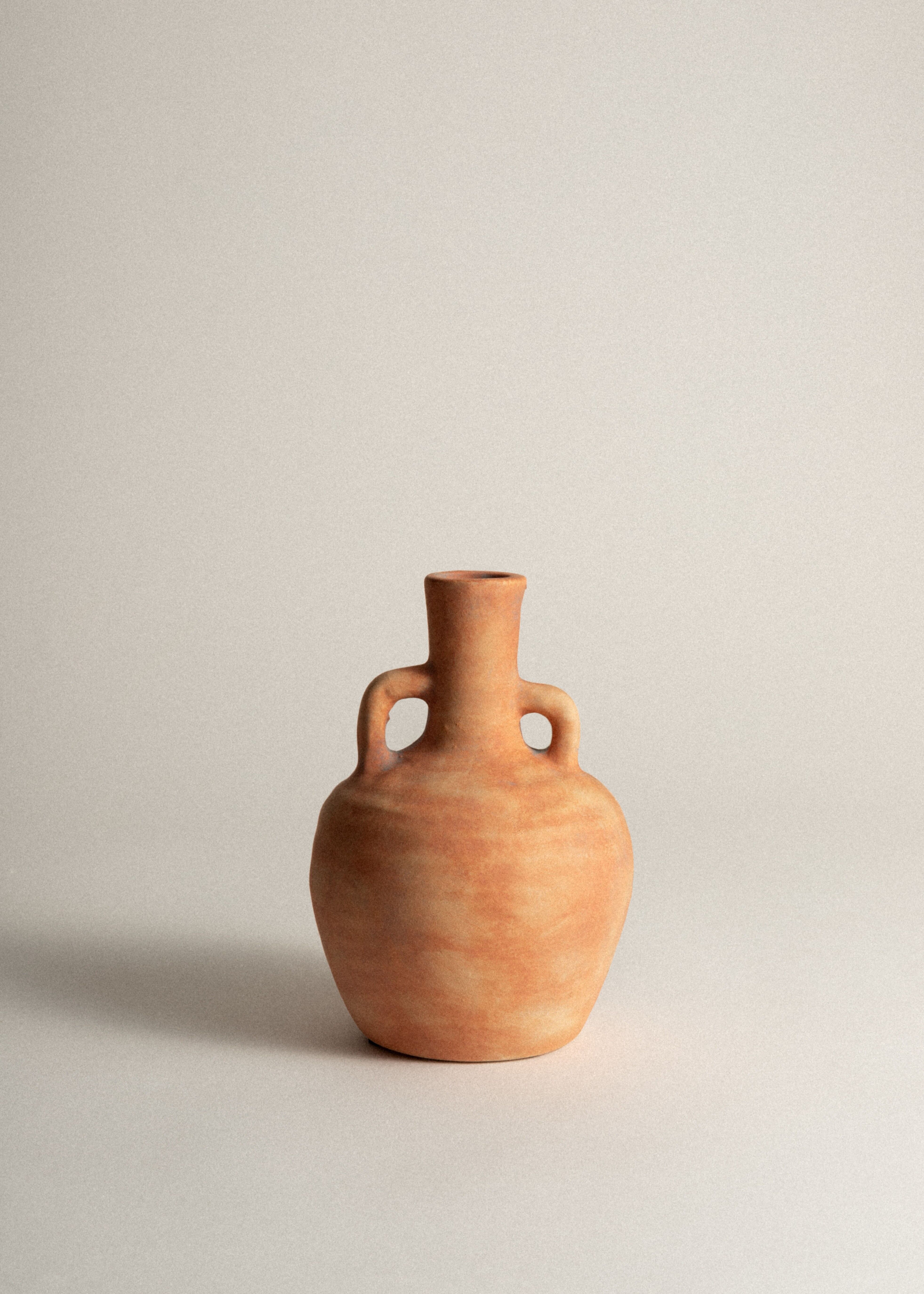 POMARA Handbemalte Keramikvase - Blutorange - (H 16,5 cm)