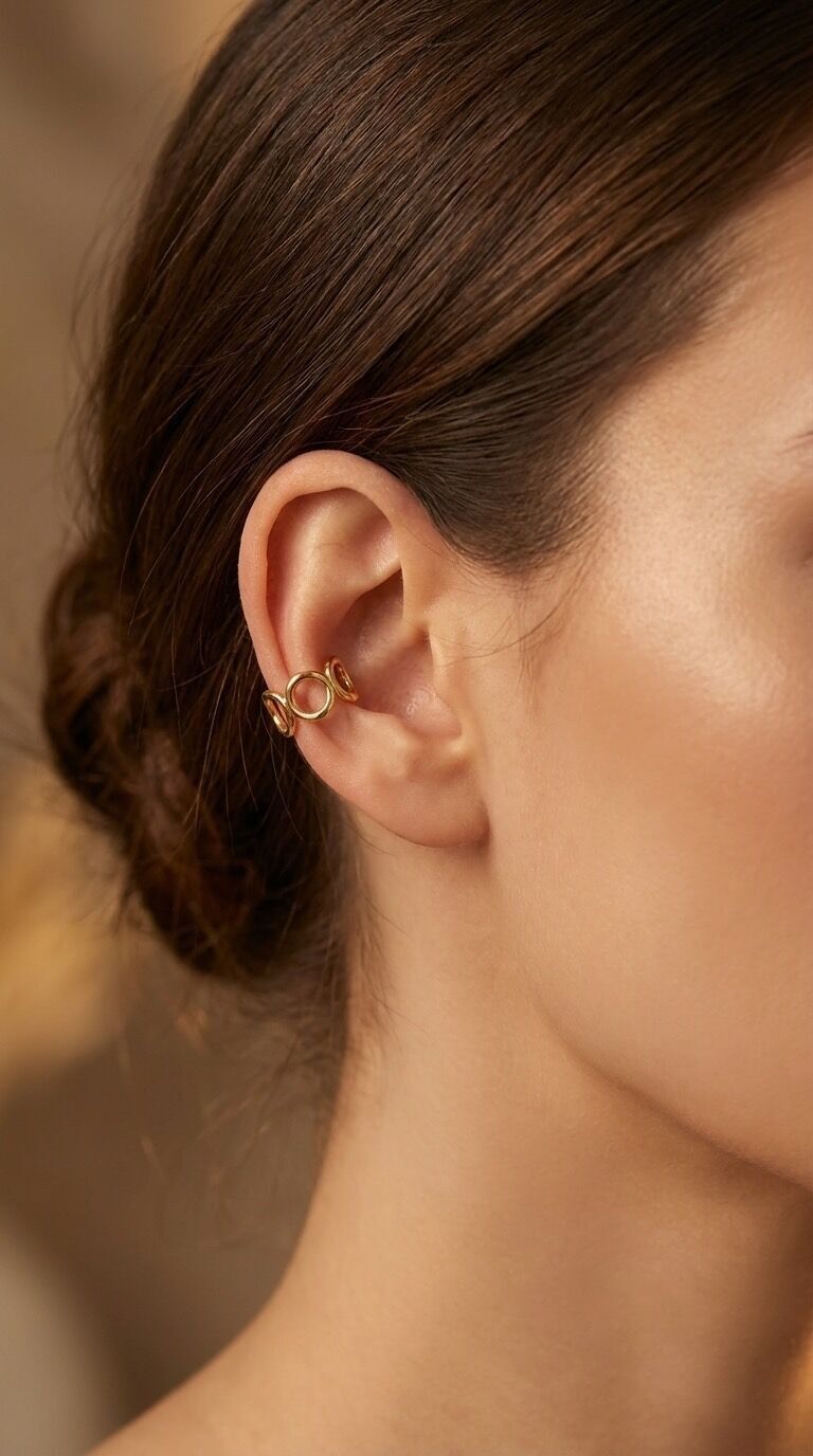 124AQ526 Orecchino in acciaio inossidabile