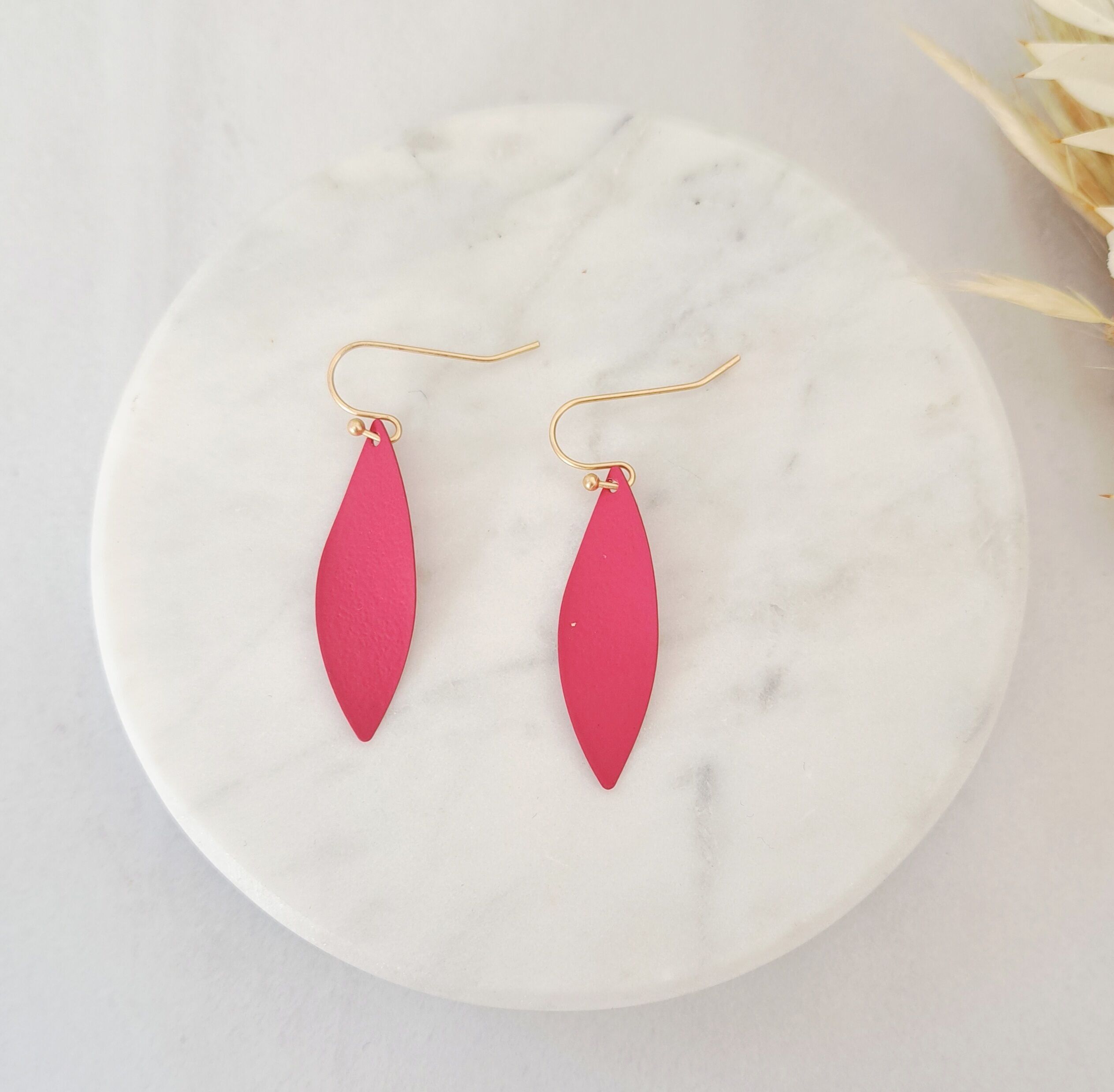 orecchini - Joy - Twist - rosso bacca - ganci argento o oro