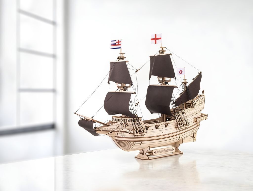 3D-Modell aus Holz „Herr der Meere“