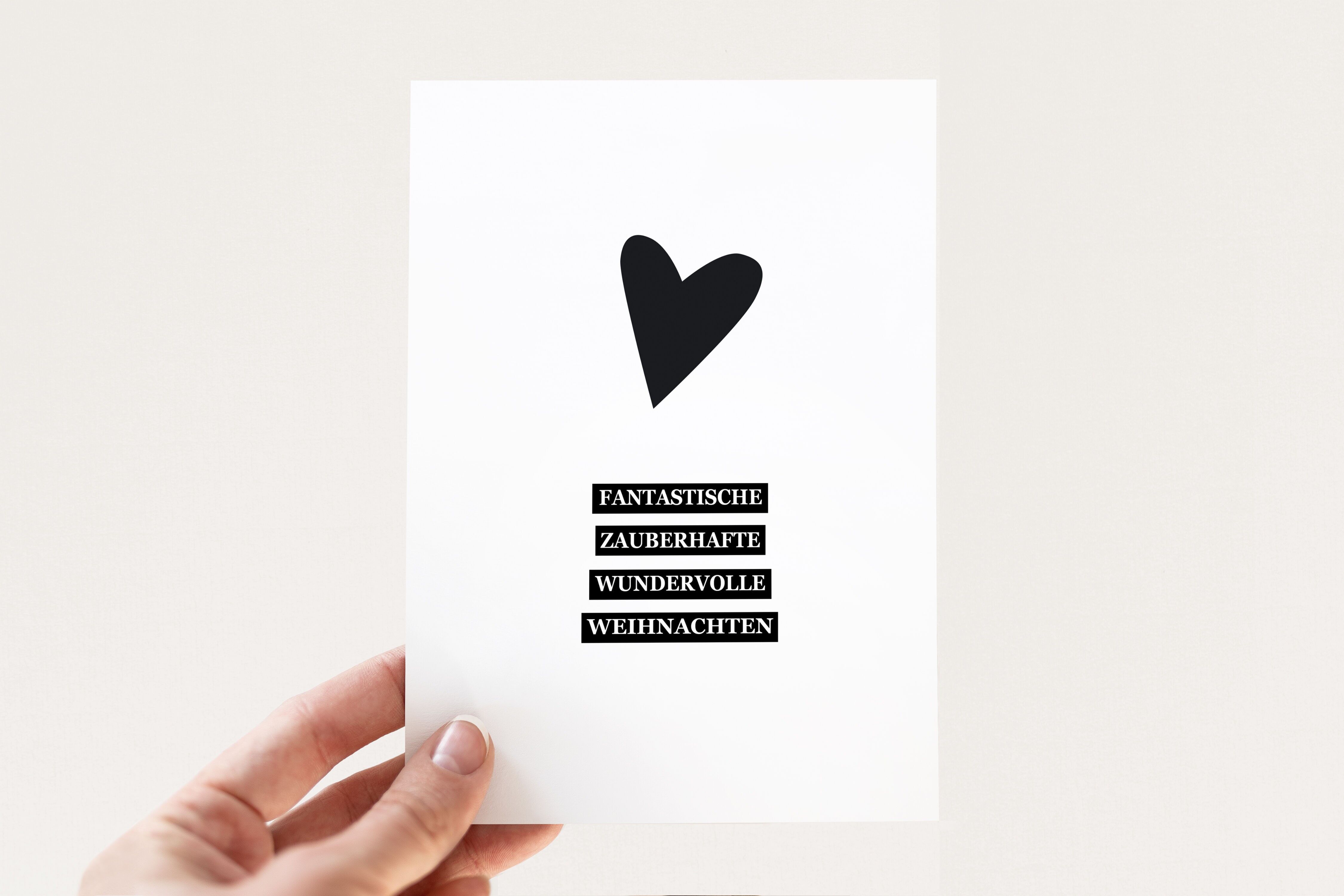 Modern Christmas greeting card