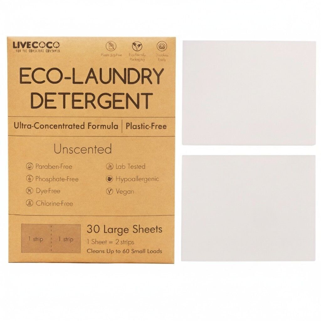 Eco-Laundry Detergent Sheets (60 Loads, Unscented)