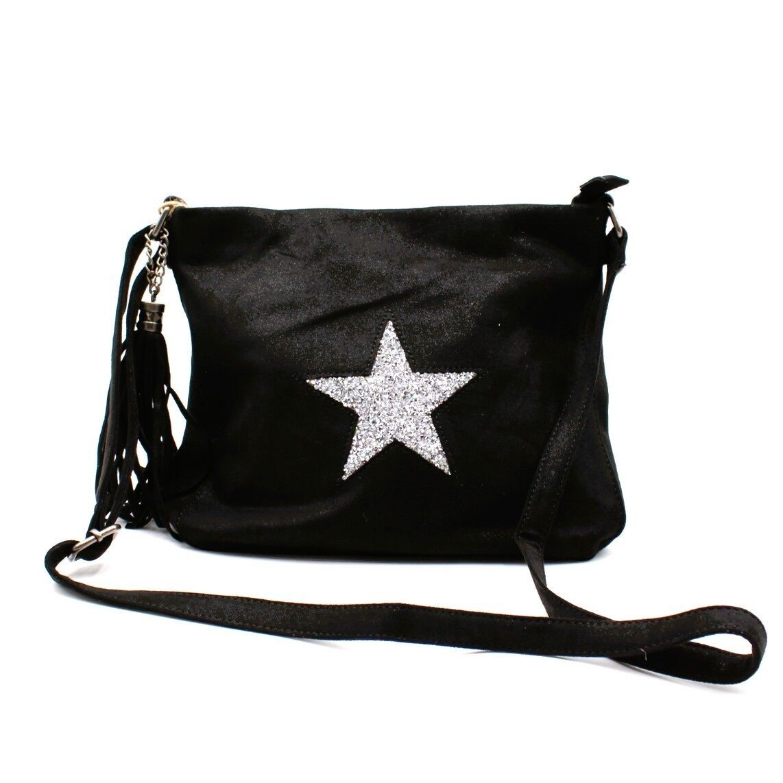 Messenger bag with rhinestone star