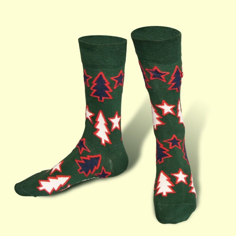 Pine Shine Unabux – Chaussettes de Noël amusantes et confortables