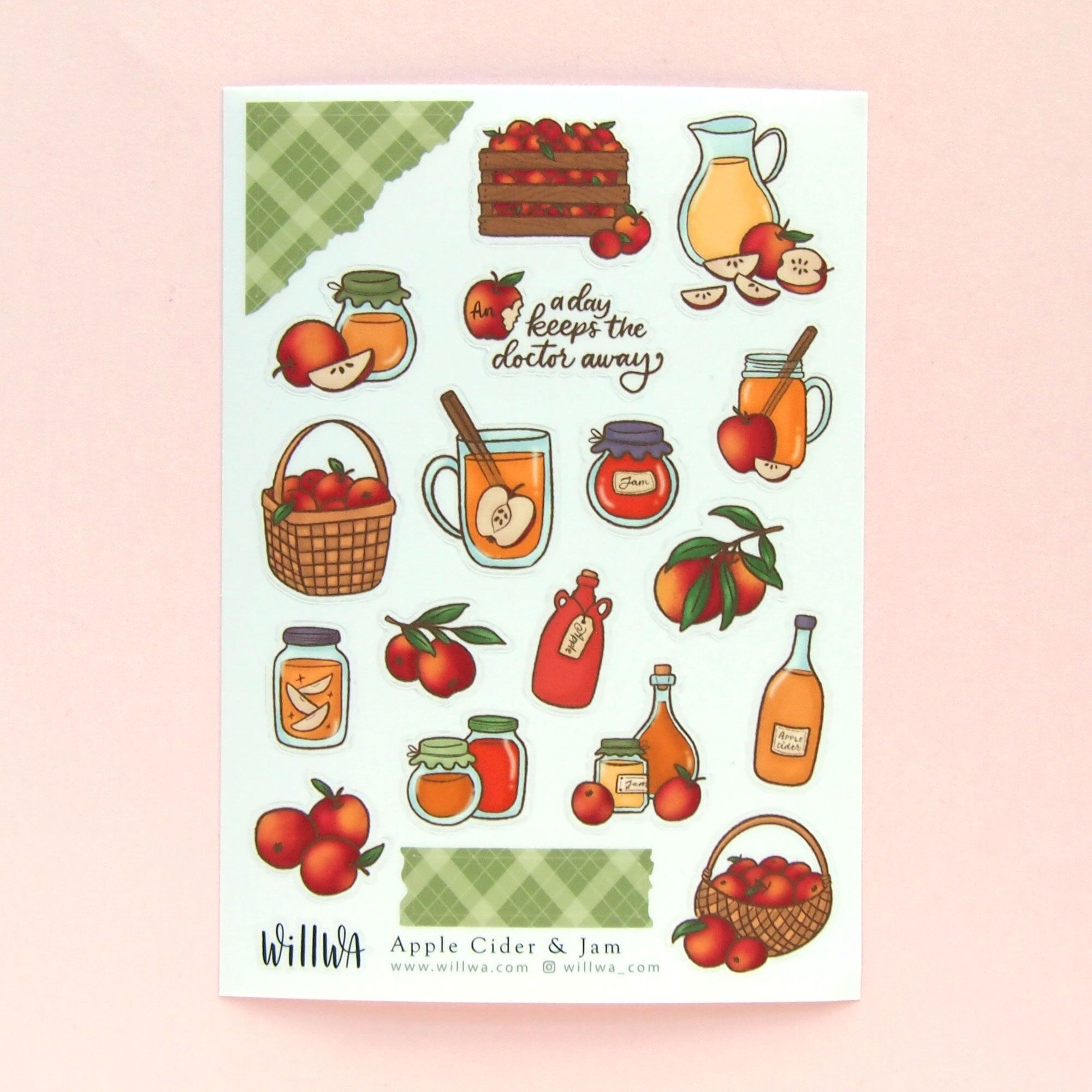 Aufkleberbogen – Apfelwein und Marmelade