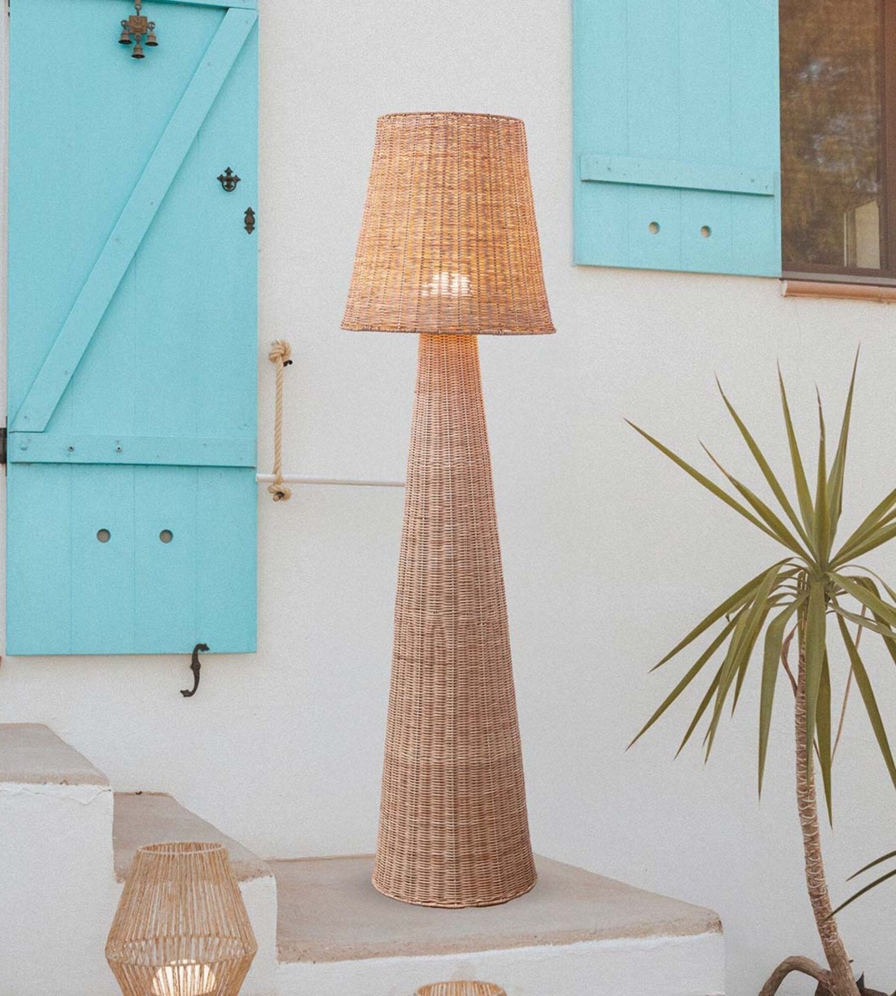 LOLA rechargeable floor lamp - Decorative style - Height 165cm