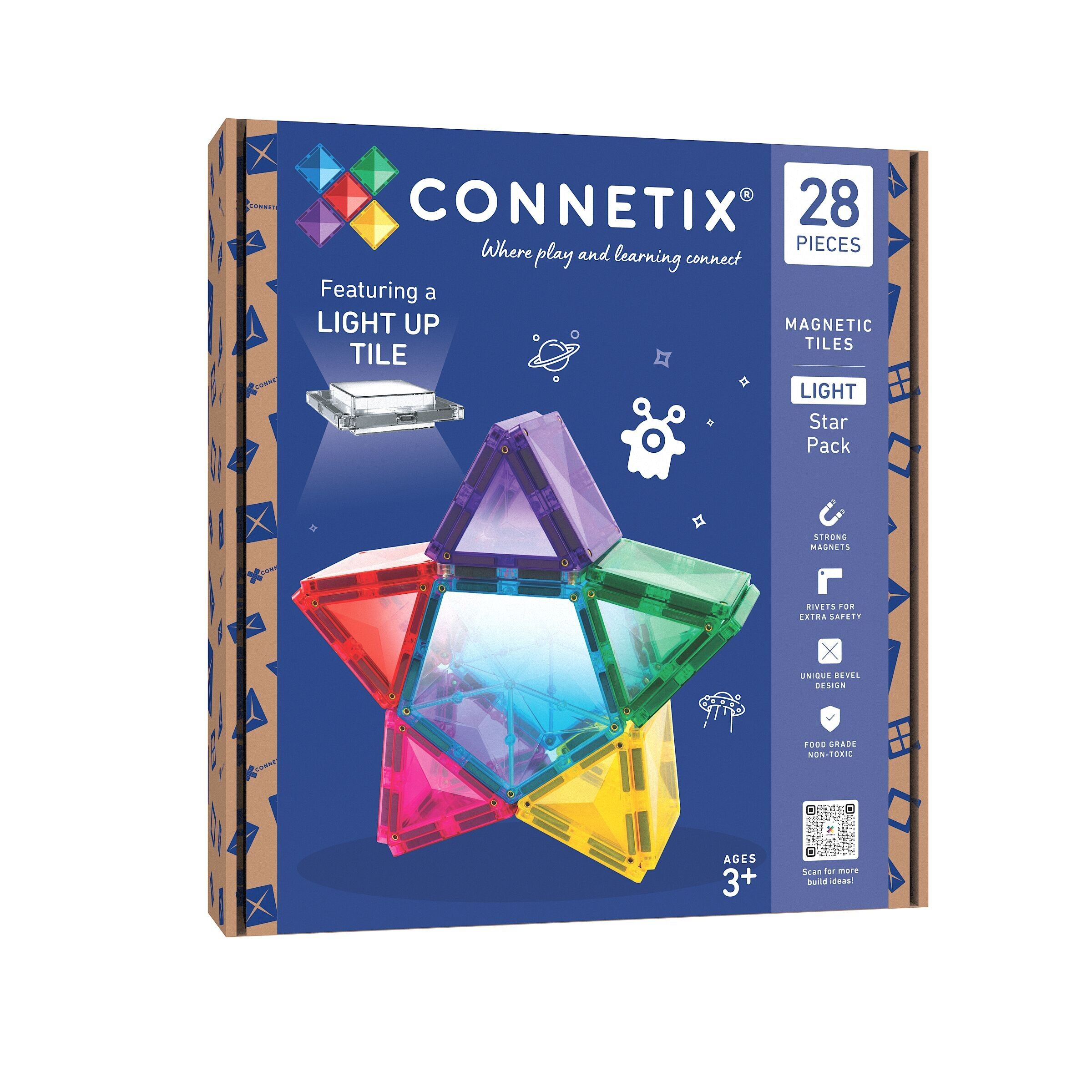 Carreaux Magnétiques - CONNETIX - Pack Voiture - 2 Pièces - Roues en