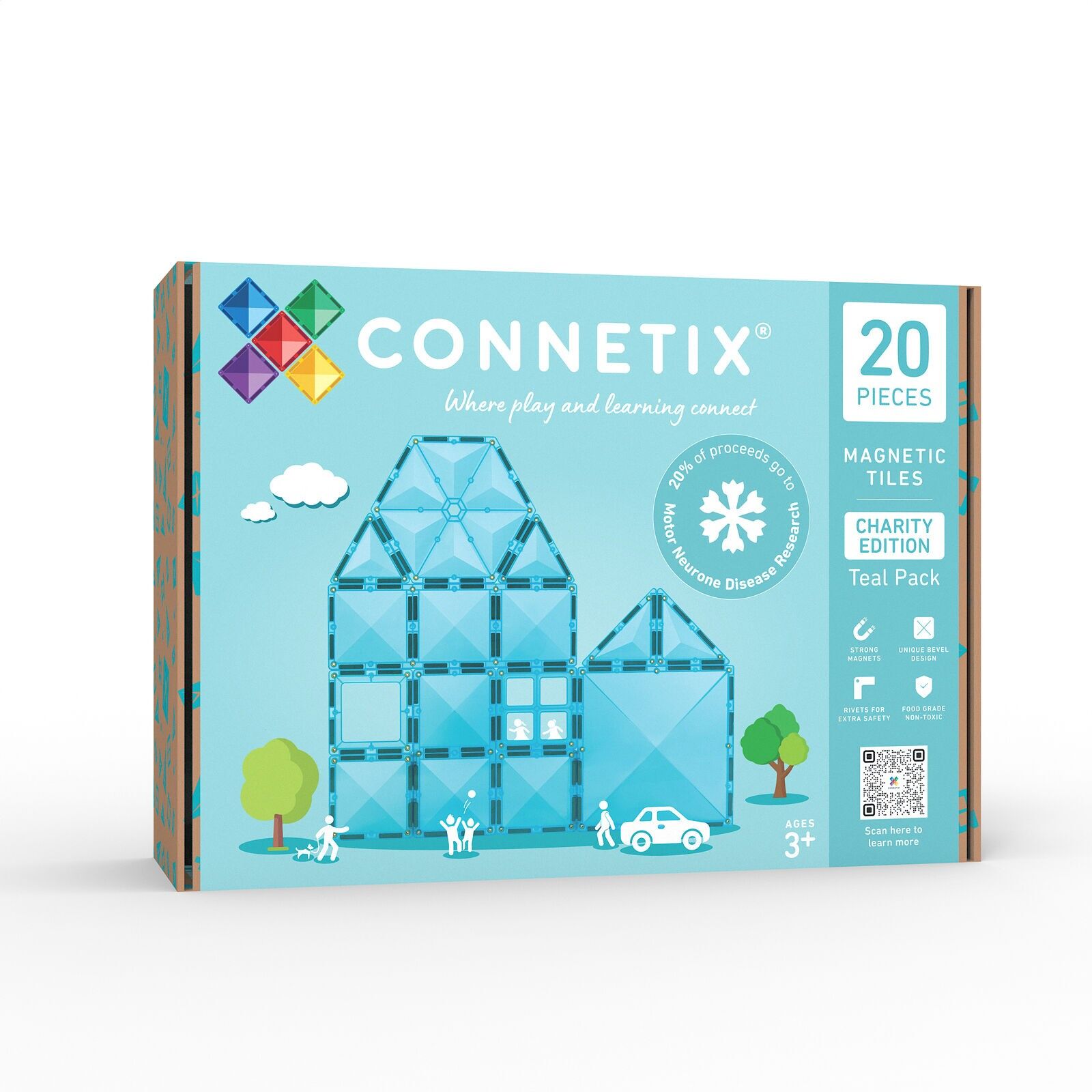Buy wholesale QBI Toy Kids Magnet Building Tiles Basic Pack, 3D