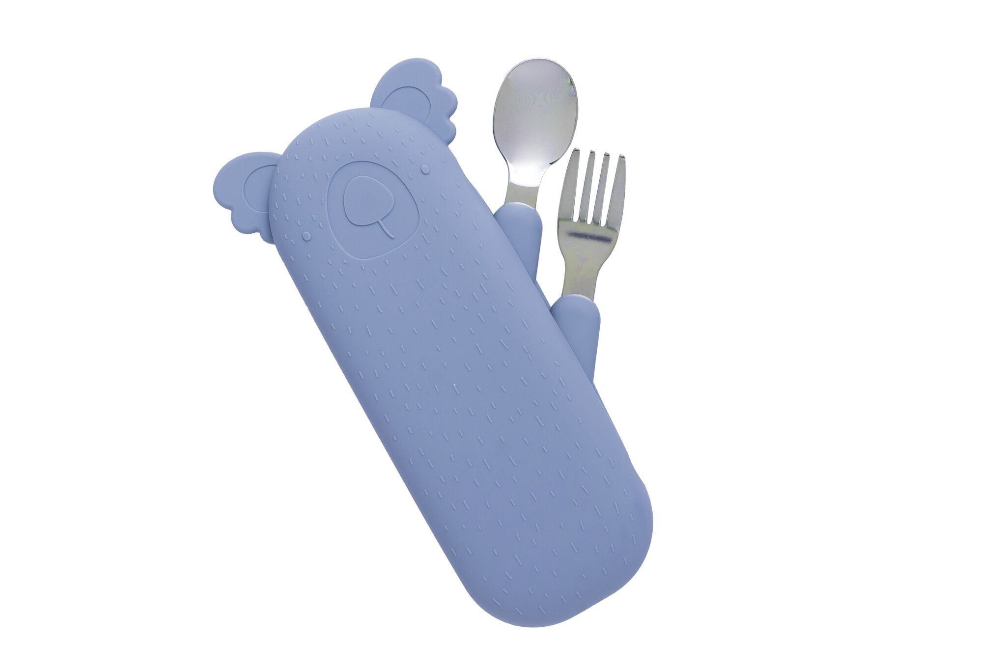 Set di posate Zoe the Koala e custodia Fog Blue