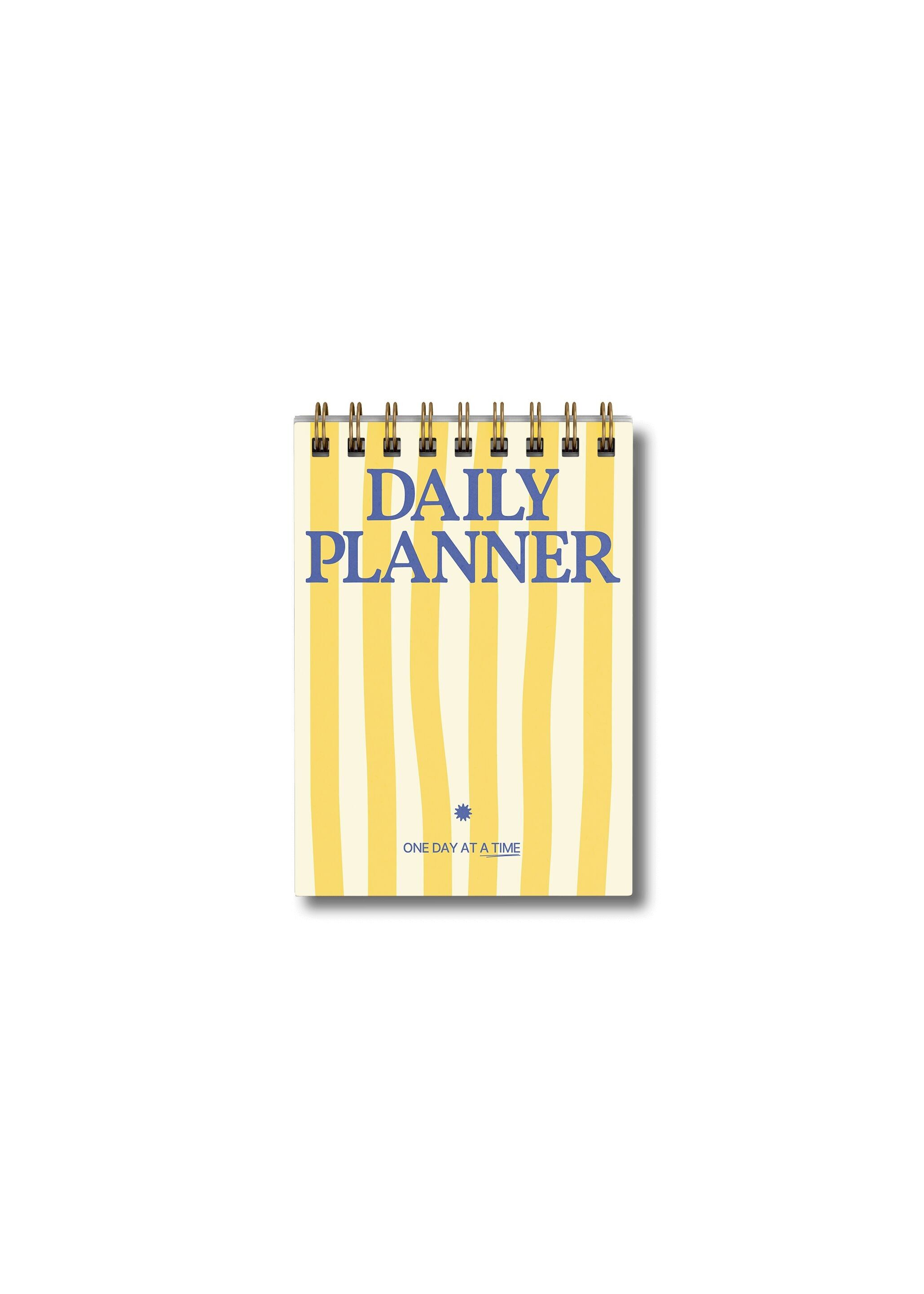Spiralgebundener Taschenplaner A6 - Gelbe Streifen