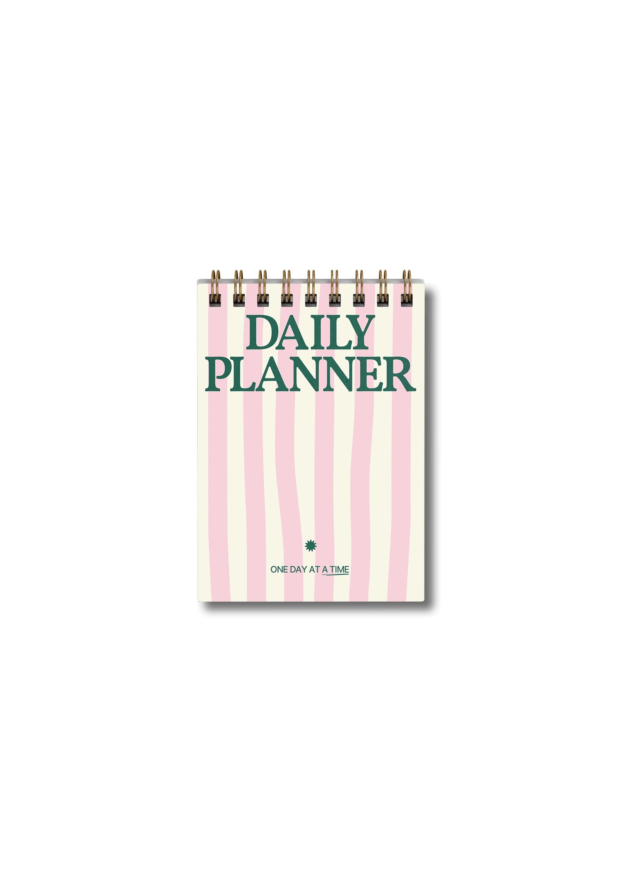 Spiralgebundener Taschenplaner A6 - Rosa Streifen