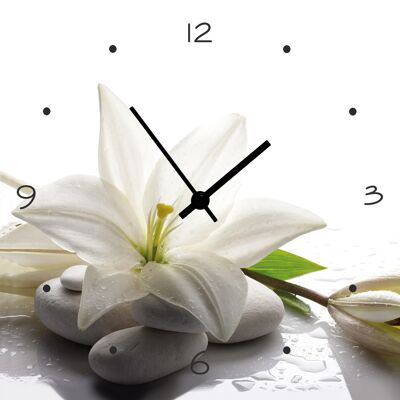 Glass clock, motif: 06, approx. 30x30 cm