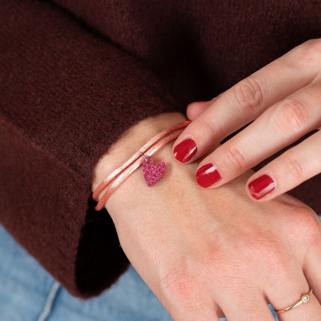 Bracciale Lume Charms Festive| Cuore - Magenta