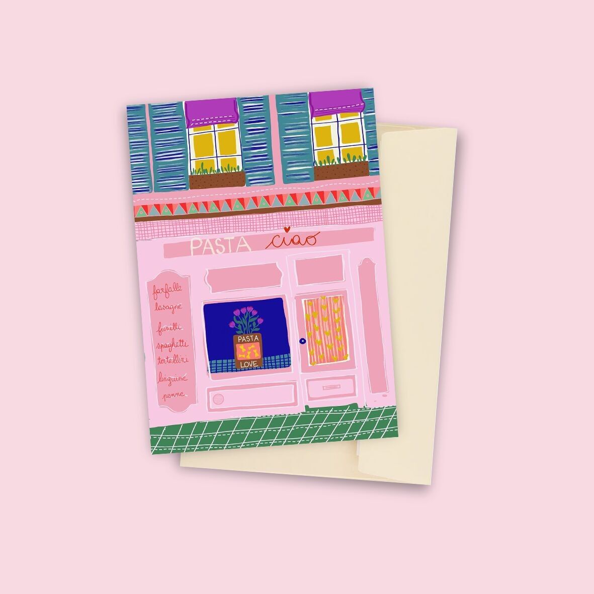 Pasta ciao Postkarte