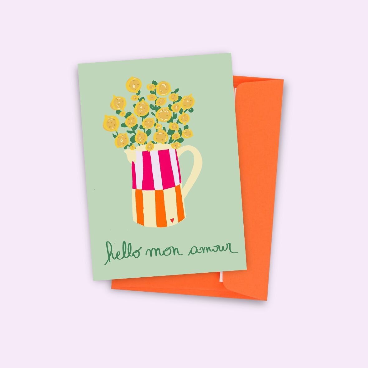 Postkarte mit Liebesstrauß