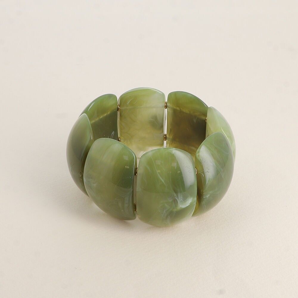 Elastisches Armband – 42 mm große, farbige Harzteile