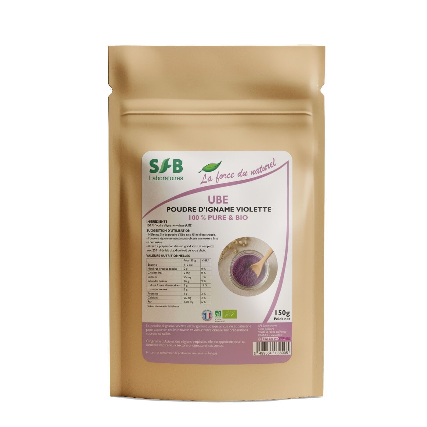 Lila Yamswurzel – UBE – 100 % rein & biologisch – 150 g