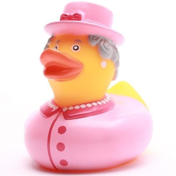 Canard de bain Reine Elizabeth II.- rose - canard en caoutchouc
