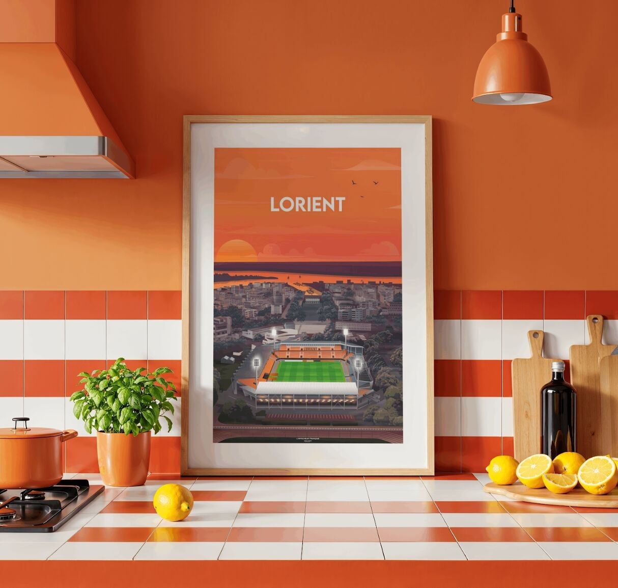 🏟️ Football poster Lorient - Stade du Moustoir