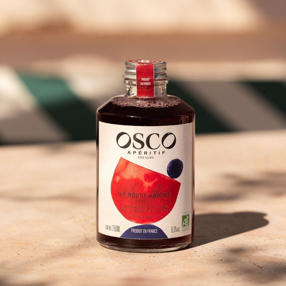 OSCO Le Rouge Ardent BIO 25cl (x6) - Aperitivo analcolico - formato scoperta - ideale per cocktail gourmet e speziati