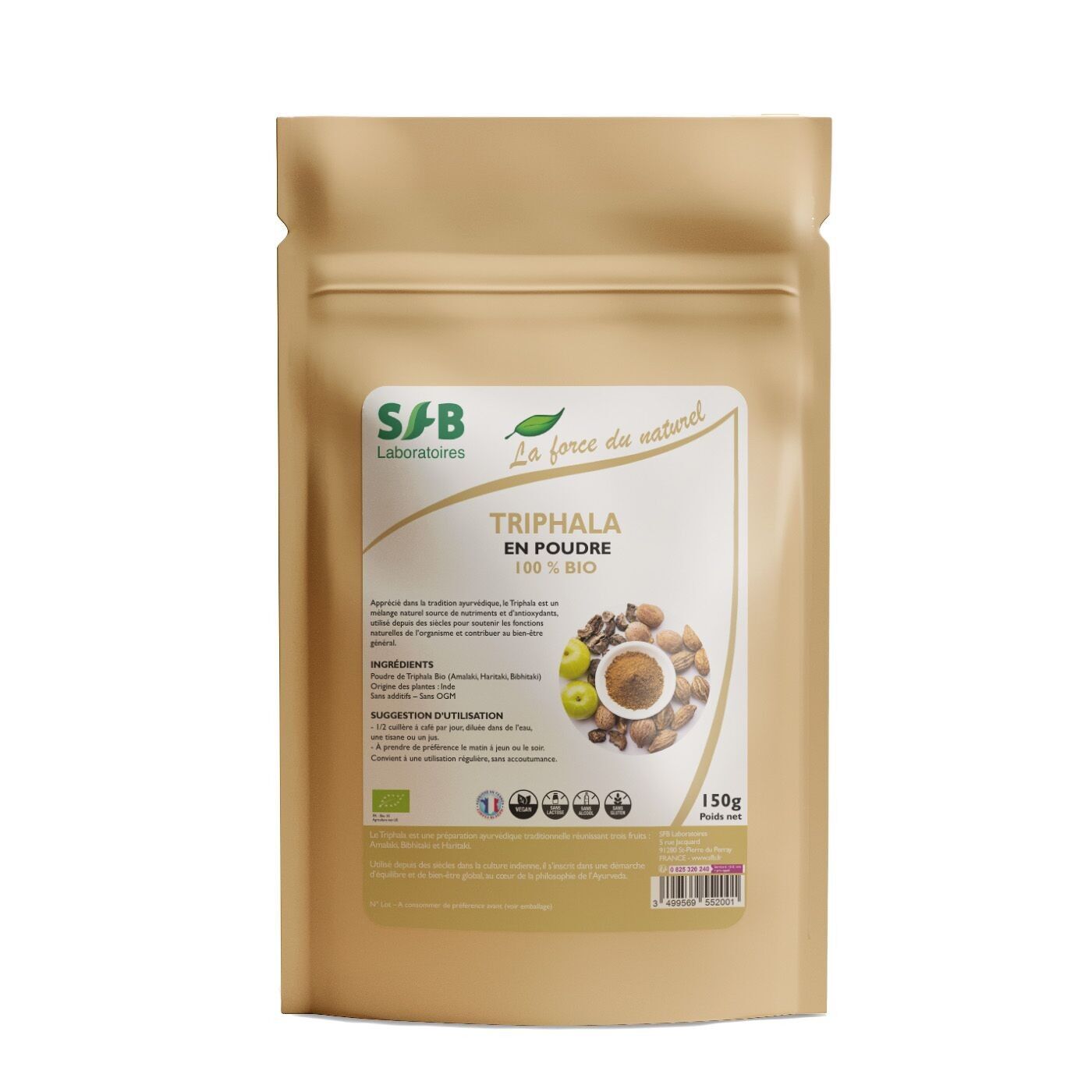 Triphala – 100 % Bio – Pulver – 150 g