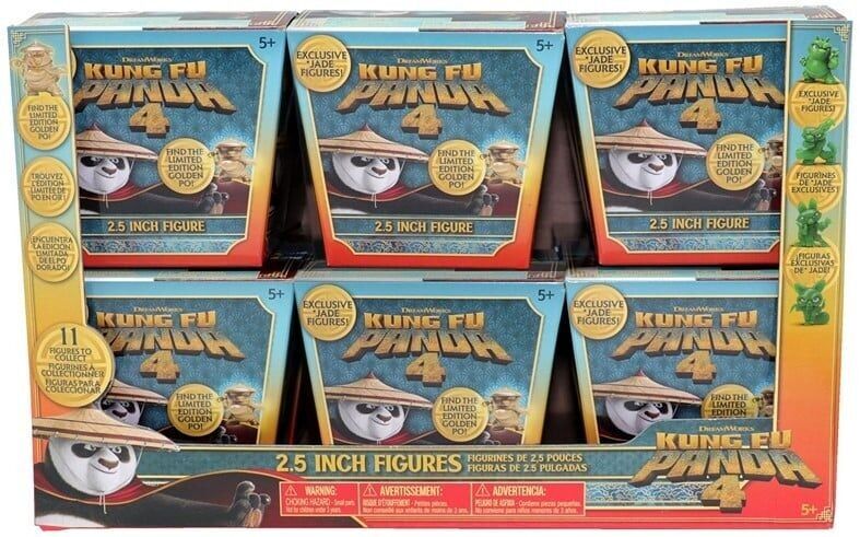 KUNG FU PANDA 4 Figuren in einer Überraschungsbox Nudel 8x7,5cm sortiert (12)
