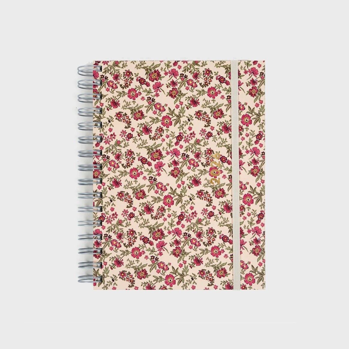 Agenda settimanale A5 2026 (12 mesi) - Rose floreali