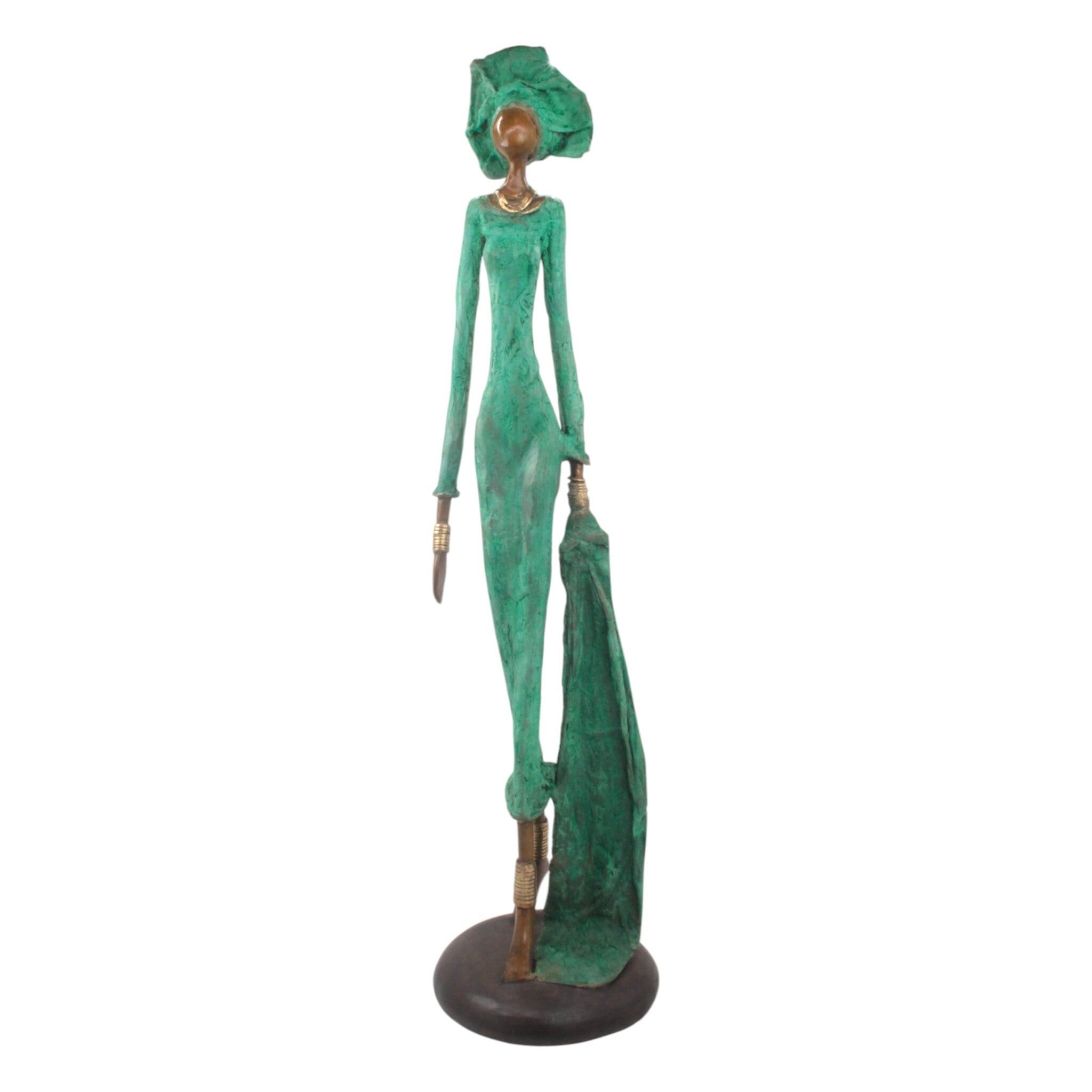 Bronzo Issouf 80 cm verde n. 2