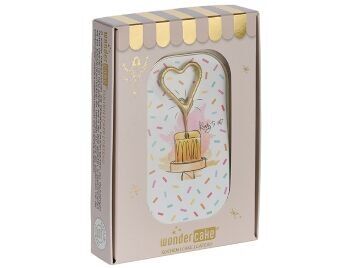 Confetti white Wondercake deluxe pink heart gold
