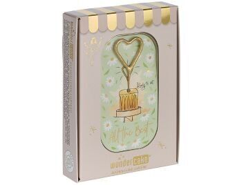 All the best green Wondercake deluxe pink heart gold