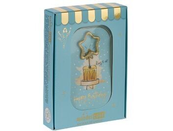 Happy Birthday blue Wondercake deluxe blue star gold