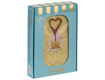 Happy Birthday yellow Wondercake deluxe blue heart red