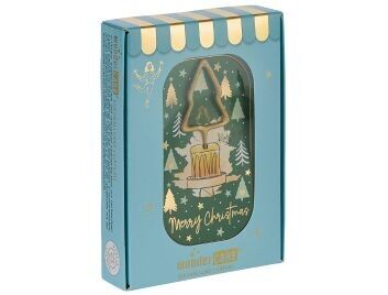 Merry Christmas green Wondercake deluxe blue tree gold